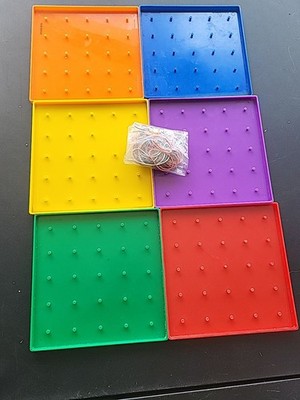 Kids Rubber Band Boards Set of 6 Boards for Kids