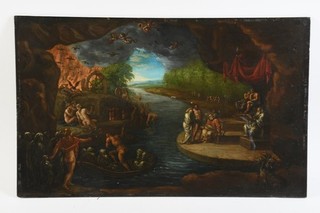 O52G02 Old Master Painting Last Judgment 18th/19th Century