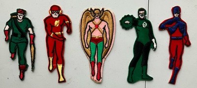 1976 Hawkman Green Lantern Atom Superhero DC Comics Embroidered 4.5'' Patches VTG