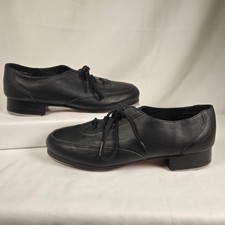Tap Shoes Womens Size 9 By Dancing Fair Black Leather Oxford Lace Up Super Sonic