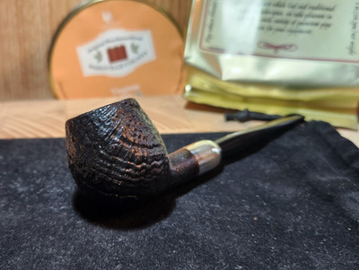 Unsmoked Savinelli Punto Oro 2007 Silver Mounted Apple New Old Stock Restored