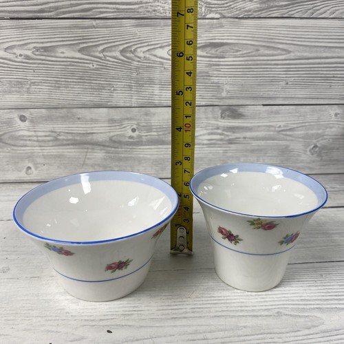 Colclough Vintage White Bone China Blue And Pink Floral 17 Piece Tea Set PK - Picture 23 of 24