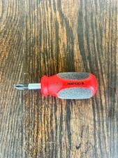 Matco Tools SR81P2BA Stubby Phillips Screwdriver 1/4" x 1" Length Red