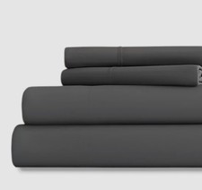 Ienjoy Home Gray Premium Soft Style 4-Piece Sheet Set Size, King.