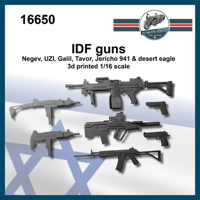 FC 1/16 IDF Guns: Negev, Uzi, Galil, Tavor, Jericho 941, Desert Eagle