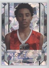 2021-22 Leaf Metal Portrait Silver Crystals Naasir Cunningham #PA-NC1 Auto 2d9