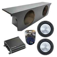 07-18 Jeep Wrangler JK Unlimited Harmony A122 Dual 12" Rhino Sub Box & CXA800.1