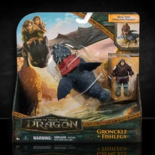 How to Train Your Dragon Gronckle -Meatlug and Fishlegs Action Figure Set