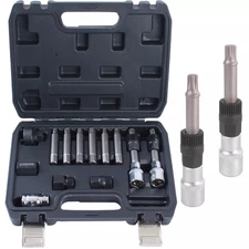 TECPO LICHTMASCHINEN WERKZEUG SATZ BIT STECKSCHLÜSSEL BITSATZ FREILAUF 33 ZAHN