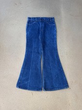 Vintage 80 s Levi s 684 Orange Tab Bellbottom Flare Faded Denim Jeans Size 29x28