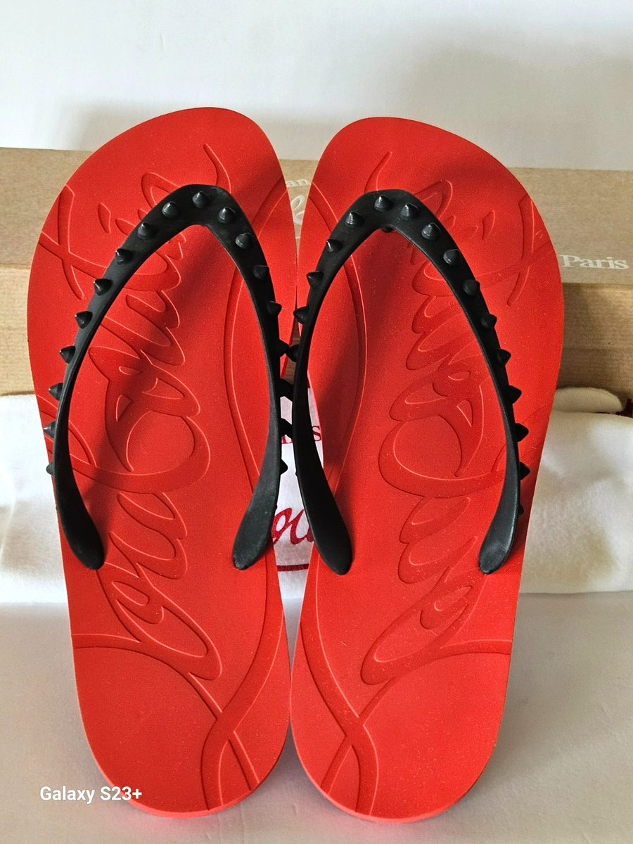 Christian Louboutin Loubi Spikes Flip Flop Spike Flat Sandal MEN