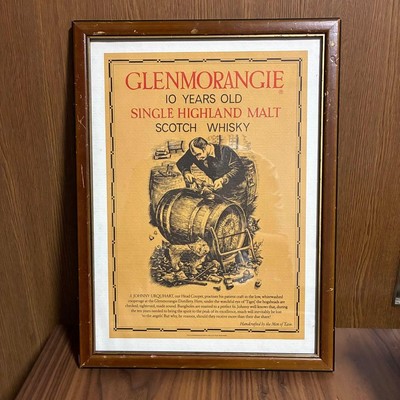 Glenmorangie 10yr Scotch Whisky Vintage Advertising Poster Used 40x30cm