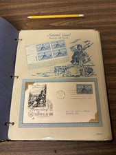 30 Page First Day Stamps, Cover And Blocks, 1953-1954, Stamp Album, Vintage