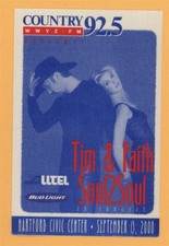 Tim McGraw 2000 w/ Faith Hill Soul 2 Soul Concert Tour Radio Backstage Pass 