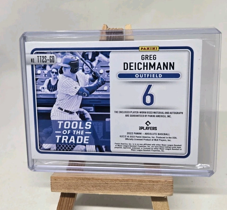 Greg Deichmann Auto /75 2022 Panini Absolute - Tools of the Trade Signatures - Image 3 of 3