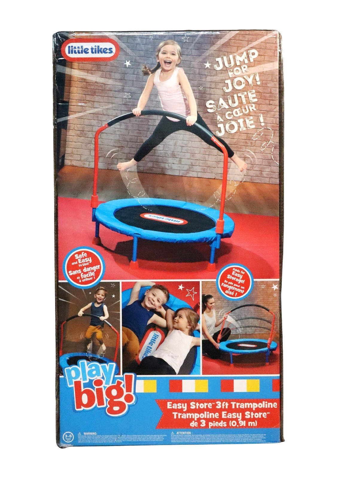 Little Tikes 25" Round Easy Store 3' Folding Trampoline