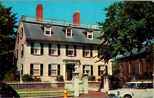 Postcard Ropes Memorial Historical House Salem Massachusetts Chrome Posted 197?