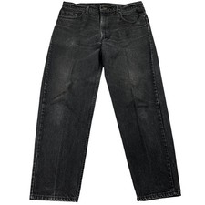 Vintage Levis 550 Relaxed Fit Tapered Leg Black Jeans Mens 38(37)x30 Made in USA