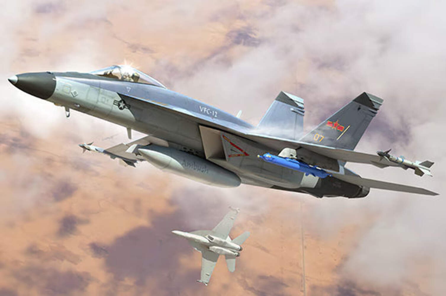 Hobbyboss 1/48 F/A-18E Super Hornet VFC-12 Model Kit
