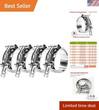 4 Pack 1 T-Bolt Hose Clamps Stainless Steel 32-37mm Heavy Duty Radiator