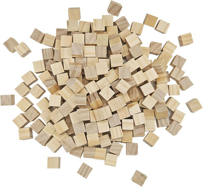 200 Pcs Unfinished Wood Cubes,1/2 Inch Wooden Blocks for Crafting,Small Wood Cub