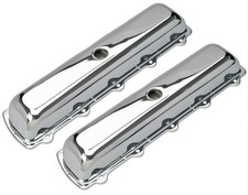 Trans-dapt Valve Cover Stock Height Steel Chrome Plain Olds 330-455 V8 Pr. 9381 Trans-dapt Valve Cover Stock Height Steel Chrome Plain Olds 330-455 V8 Pr. 9381