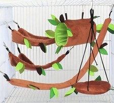 5PCS Hamster Small Animal Pet Hammock Set Cage Accessories NEW