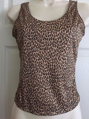 NEW Vintage Easyriders Animal Print Leopard Sleeveless Tank Top Rockabilly S M L