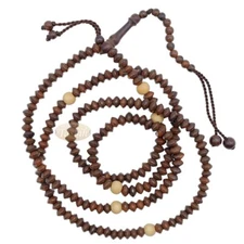 Nakshabandi Tasbih Tamarind Wood - 196-ct 5x8mm Saucer Bead Muslim Dhikr Misbaha