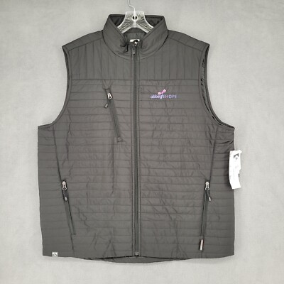 Storm Creek Mens Vest Size XL Black Thermolite Quilted Full Zip