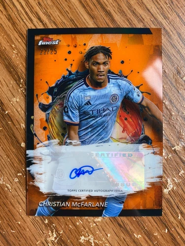 2024 Topps MLS Finest Christian McFarlane Auto Orange Refractor 22/25