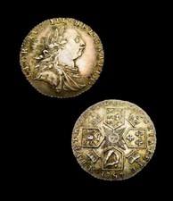 X638: 1787 George III Silver Sixpence - high grade and toned