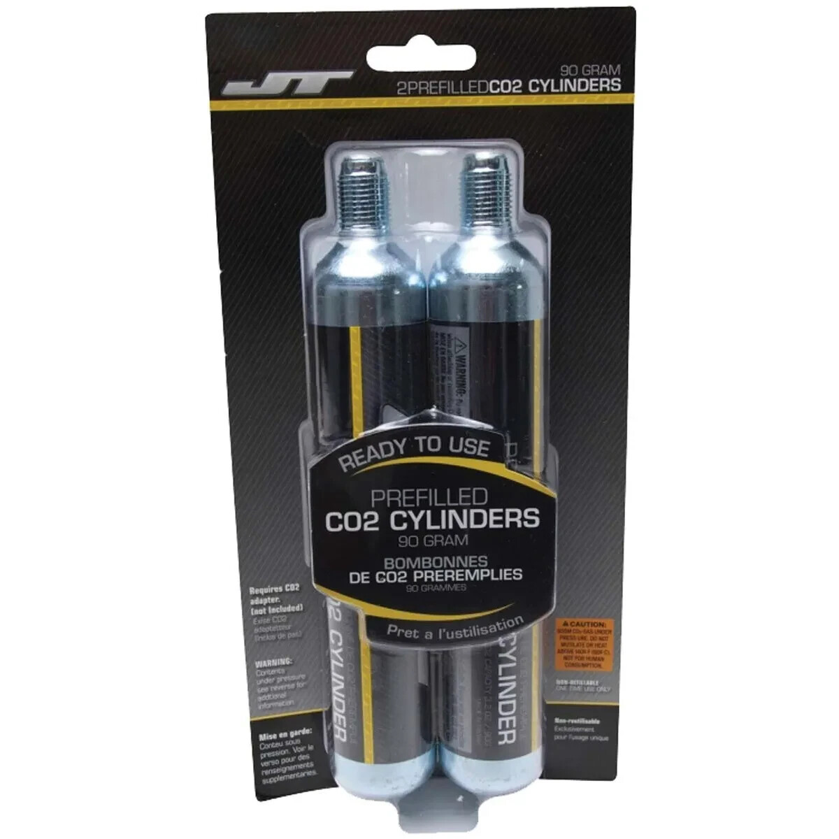 Q=10 JT 90g CO2 Tank Cartridges Pre-Filled - 88g Crosman cylinders compatible