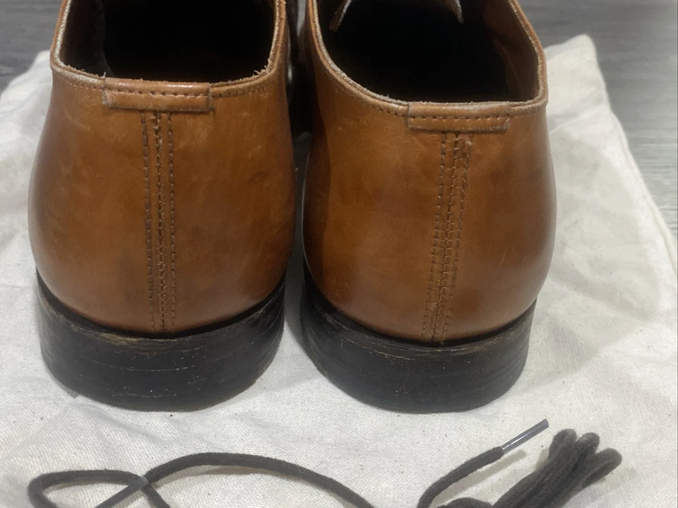 Zapatos con cordones Paul Stuarts 8001/17 de cuero marrón para hombre 9 1/2D Foto 4 de 4