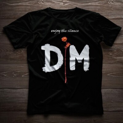 Depeche Mode Enjoy The Silence Heavy Cotton Black All Size Unisex Shirt