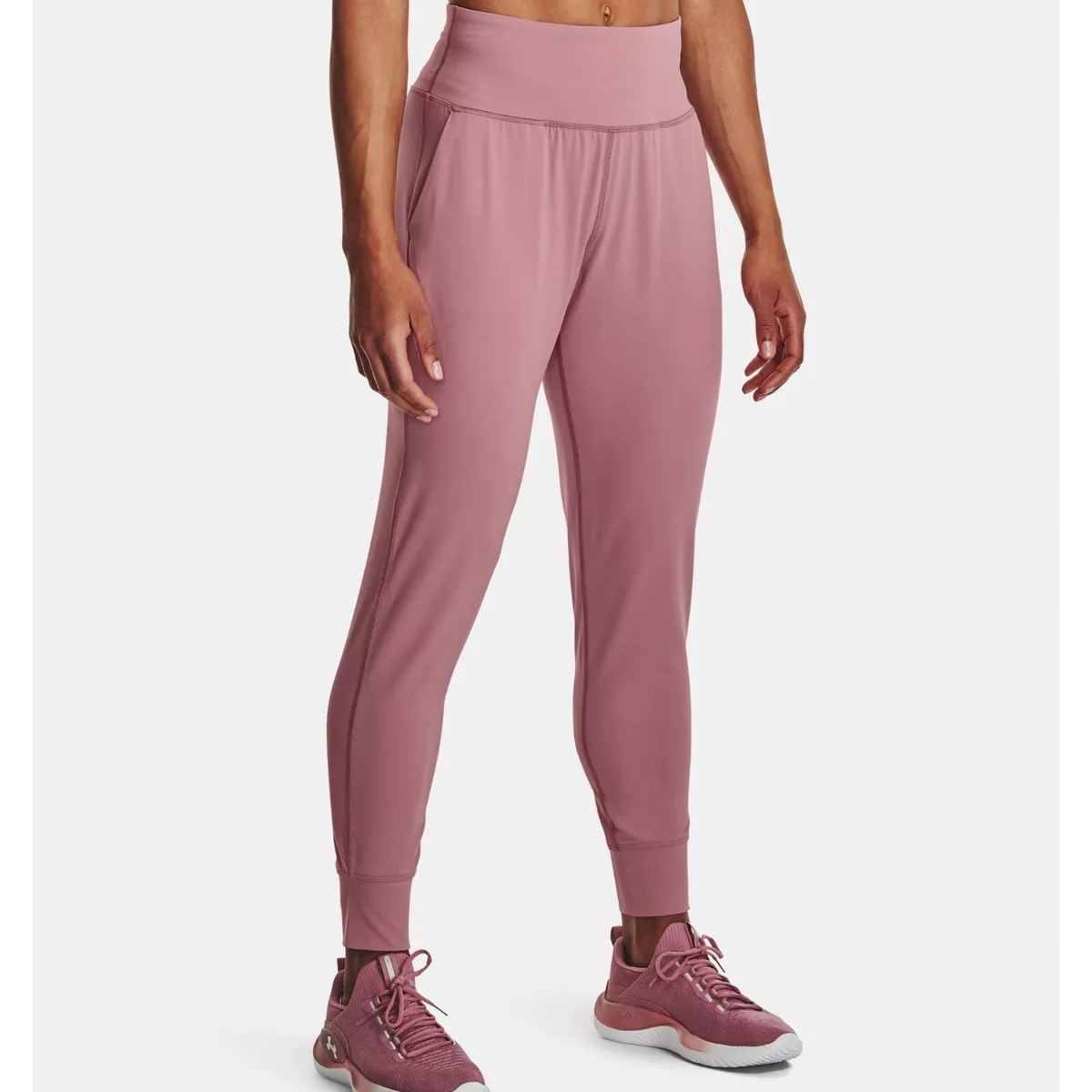 NWT Under Armour Women's UA Meridian Joggers in Pink Elixir Size large