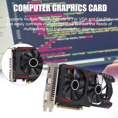 GTX1050Ti Grafikkarte Dual-Lüfter-Design PCI-E 128-Bit-Schnittstelle 4GB GDDR5 