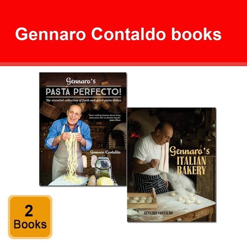 Gennaro Contaldo 2 Books Collection Set Gennaro's Italian Bakery, Pasta