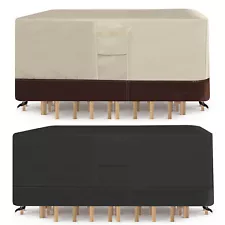 Upgrade Outdoor Furniture Cover Heavy Duty Waterproof Patio Table Cover 3-Color