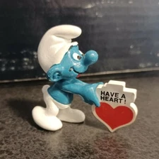 Vintage Smurfs figure -Heart Smurf-English (item #2.0125) RARE