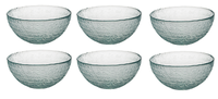 6X Glasschale Mediterraneo 18Cm | Glas Schale, MüSli Snack Salat SchüSsel (7586)