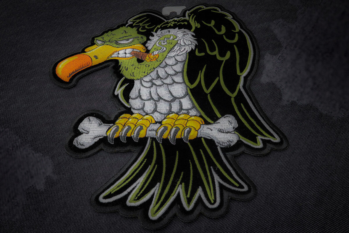 Vulture on Bones with Cigar Patch - 7.6x10 inch - PL6938 | eBay Vulture on Bones with Cigar Patch - 7.6x10 inch - PL6938 | eBay