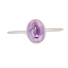 Natural Amethyst - African 925 Sterling Silver Ring Jewelry s.8 CR72237