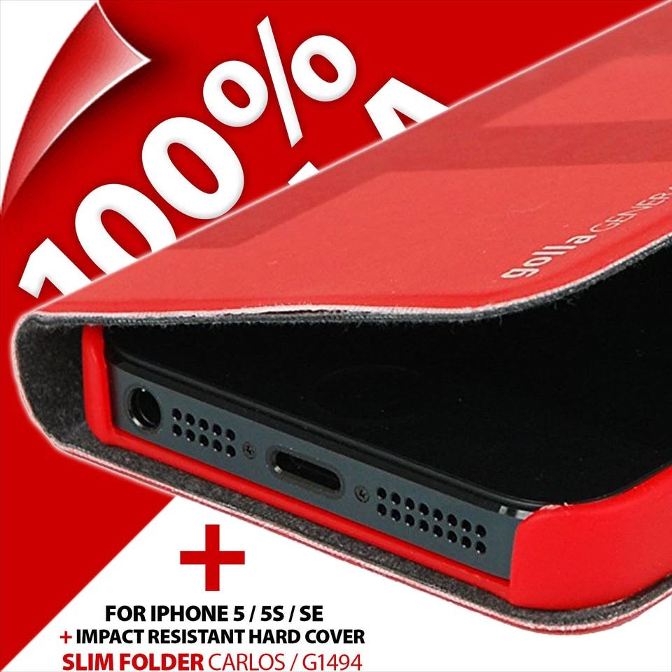 Apple iPhone 5/5S/SE Golla Delgada Carpeta Protectora Teléfono Estuche Billetera Cubierta Foto 4 de 4