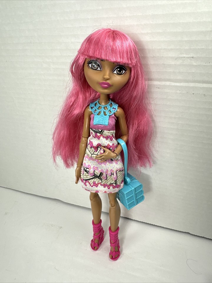 Ever After High Doll Ginger Breadhouse Doll Dress Book Party Pink Hair
