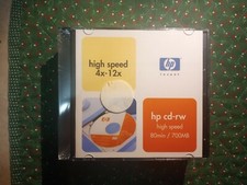 10-Pack Hp Logo 4 -12  CD-rw Rewritable Blank Disc 700MB IN SLIM JEWEL CASE