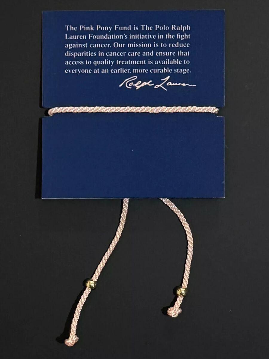 Ralph Lauren Pink Pony Bolo Bracelet Cancer Awareness Polo Ralph Lauren Pink Pony Bolo Bracelet Cancer Awareness Polo