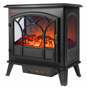 Tacklife Electric Fireplace Heater Adjustable Flame Portable