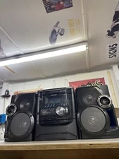 SHARP CD-XP550 CD Player Changer Double Cassette Decks WORKS READ!