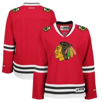 New Blackhawks Jersey Women's Small Premier Stitched Reebok Red